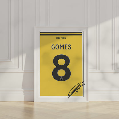 Joao Gomes 24/25 Wolves Home Shirt Poster