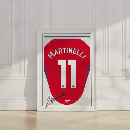 Gabriel Martinelli 24/25 Arsenal Home Shirt Poster