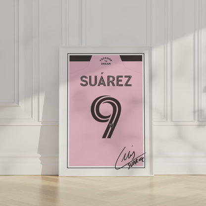 Luis Suarez 24/25 Inter Miami Home Shirt Poster